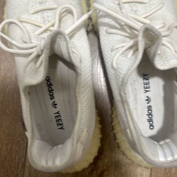 Adidas Mens White Cream Yeezy Boost 350 V2 Athletic Sneaker Shoes‎ Size 11.5 main image 4